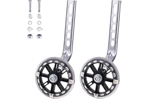 NONMON Ruote di Supporto per Bicicletta da Bambino,1 Paio Stabilizzatori Ruote Supplementari Laterali Bici,Rotelle Ausiliarie Universali per 12 14 16 18 20 Pollici Bicicletta,per Principianti