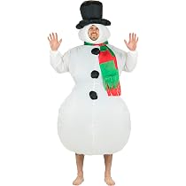 Costume Pupazzo Di Neve Adulto | Mascotte Invernale Completa Per Feste E Carnevale