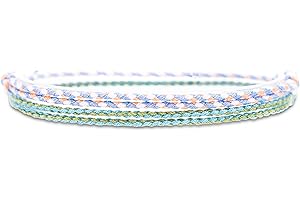 Made by Nami Surfer Fußband 2-er Set Damen & Herren - Dünnes Boho Hippie Fußkettchen geflochten- Handmade Strand Festival Accessoires - 100% Wasserfest & Verstellbar (Lila 2 & Grün)