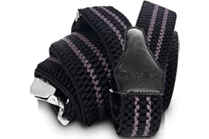 Decalen Bretelles Homme Larges Réglable Élastique Extra Fort 3 Clips en forme Y