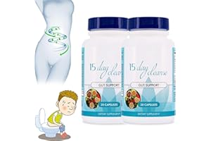 GOKAME 15 Day Gut Cleanse - Gut and Colon Support, 15 Day Gut Cleanse and Colon Support, 15 Day Cleanse Gut Help Restore Your Gut Naturally, Focus on Gut Health for Women and Men (2Box)