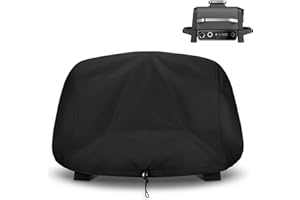 Unicook Grill Cover for Ninja Outdoor Oven OG700 OG701 OG751 Series, Heavy Duty Waterproof Woodfire BBQ Grill Cover with Inner Pocket, Sealed Team, Elastic Closure and Drawstrings, Black