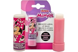 LORENAY Disney Minnie Mouse Strawberry Flavour Lip Balm – Moisturizing & Hydrating Formula | Natural & Dermatologically Tested | Perfect for Kids & Adults, 4g