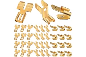 CANIPHA 36-teiliges Steckverbinder-Kombinationsset, Doppel-Flachstecker, Piggyback-Flachstecker, Stuhlklemmen-Schnelltrennadapter je 12 Stück, Piggyback-Flachstecker, weiblicher Flachstecker, Flachstecker