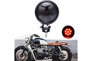 JMTBNO Moto Feux Arrière Feu Stop Rouge LED Lampe Feu de Freinage pour Cafe Racer Scrambler Cruiser Chopper Bobber Street Bike Custom