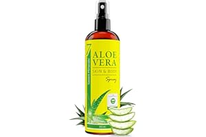 SEVEN MINERALS Aloe Vera Spray für Haut & Haar - 99% Bio, 355 ml - 100% Natürlich, Rein & Ohne Zusatzstoffe – Ohne Verdickungsmittel, zieht schnell ein ohne Rückstände – aus Frisch Geschnittener , Nicht Pulver