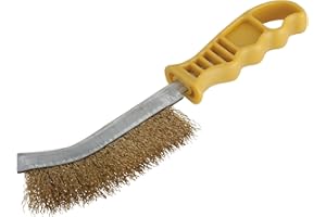 wolfcraft Cepillo manual de alambre de latón I 2716000 I Para eliminar el óxido y limpiar
