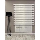 Bambu Zebra Stor G&uuml;neşlik Perde, Beyaz, 60 x 200