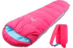 MOUNTREX® Saco de dormir infantil – Portátil como una mochila – Saco de dormir para niños (175 x 70 x 45 cm) – Exterior, viajes, camping, camping – Saco de dormir momia ligero y compacto – Forro