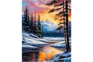 DAISEN ART Landscape Paint by Numbers for Adults Beginners, Landscape Adult Paint by Numbers, Landscape Painting by Numbers for Adults for Gift Home Wall Decor 12''W x 16''L