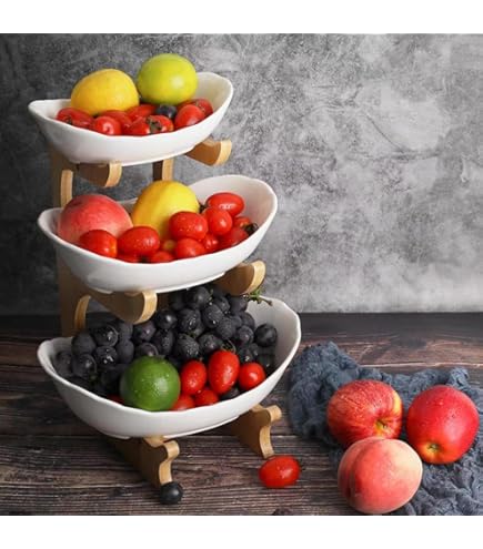 Moderne Fruitetagère Met 2 Etages - Praktische Metalen Fruitmand Voor Brood En Groenten Fruitschaal Voor Snacks Keukenopberger