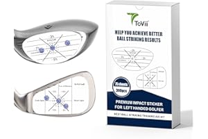 ToVii Golf Impact Tape Set, Self-Teaching Sweet Spot and Shot Consistency Analysis, Club Impact Stickers for Woods Irons and Putters, Useful Training Aid Improve Swing Accuracy
