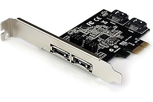 ‎STARTECH StarTech.com 2 Port SATA III PCI Express Schnittstellenkarte - 2 Port Serial-ATA 6Gbit/s PCIe Karte - SATA/eSATA Kontroller Karte für 2 Laufwerke (PEXESAT322I)