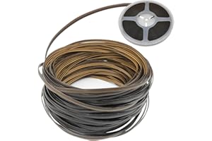 RNY Panier de réparation en rotin synthétique pour Tricot et réparation de Chaise en rotin (dégradé de Marron, 18,3 m)