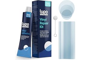 LUPO GLOBAL Lupo 60ml Vinyl Repair Kit for Hot Tubs, Inflatable Spas and Above Ground Swimming Pools & Inflatables (Repair Patches, Glue and Application Tool)