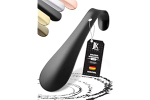 JK Trade® Chausse-pied stable en acier inoxydable de 15 cm | Chausse-pied en acier inoxydable pour les voyages | Petite chausse-pied pour les déplacements | Shoe Horn | Business