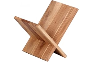 FINEBUY MÖBEL ZUM WOHLFÜHLEN FineBuy Zeitungsständer Massivholz X-Form 31 cm Zeitschriftenständer Design Prospekthalter Landhaus Buchständer