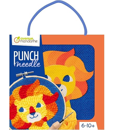 MY MANDARINE KC112C - Kit broderie enfant Pix Gallery - Tableau 14x14 cm - À partir de 6 ans - LICORNE, Carré