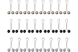 UTMACH 24 Stück Muslim Hijab Pins Clips Perlen Clips Schal Pin Damen Muslim Brosche Clip Perlen Hijab Nadeln U Form Sicherheitsnadel Brosche Clip für Damen Muslimische Schals, Hijabs(3 Farbe)