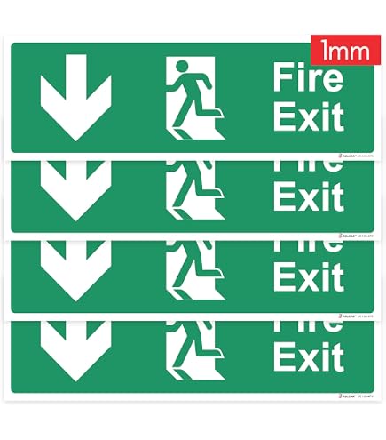 Vsafety 12005 Cartello Antincendio – Istruzioni In 5 Messaggi – 150x200 Mm – Plastica Rigida 2 Mm – EN ISO 7010