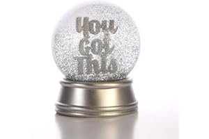 Boxer Gifts You Got This Inspirational & Motivational Glitter Snow Globe Ornamento | Regalo sincero per lei, Gravidanza, esami Universitari, Nuovo Lavoro, Argento, 1