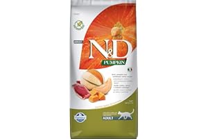 FARMINA NATURAL & DELICIOUS Farmina N&D Pumpkin Pellets Katzenfutter(Trockenfutter, mit hochwertigen Vitaminen und natürliche Antioxidantien, ohne Mais, Zutaten: Ente, Portionsgröße: 5 kg)