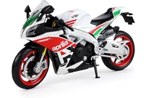 TURBO CHALLENGE - Moto Aprilia SV4 1000 RR - Die Cast - 029930-1/12 - Veicolo a Ruote Libere - Rosso - Metallo - Giocattolo per Bambini - Regalo - A partire dai 3 anni