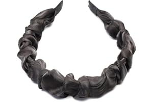 QinGoo cerchietti per capelli cerchietto fascia capelli donna in raso Accessori per capelli-1 pezzo(Nero)