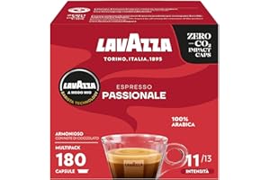 Lavazza, A Modo Mio Passionale, 180 Capsule Caffè, per un Espresso con Note di Caramello e Cioccolato, 100% Arabica, Intensità 11/13, Tostatura Scura, 5 Confezioni da 36 Capsule