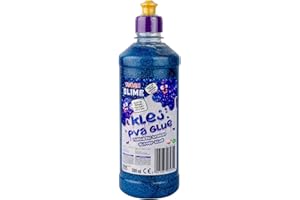 TUBAN Glitzernder PVA-Kleber für Slime 500 ml – Papierkleber – Für Spaß – Papier und Karton – Ideal zur Herstellung von Slime – Decoupage – DIY - Blau