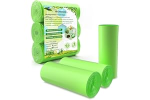 TECHSHARE Bolsa Basura 30L, Bolsas de Basura Biodegradable de 60 Piezas, Bolsas de Basura Espesadas Para Cocina, Oficina, Hogar, Alimentos/Basura Doméstica, Etc