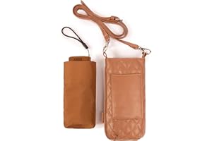 VOGUE - Paraguas plegable MUJER elegante, fino y ultra ligero, con bolsito smarthphone. Tejido Pongee light. Acabado Teflon. Paraguas anti-viento (Wind Proof), protección UV, apertura y cierre manual.