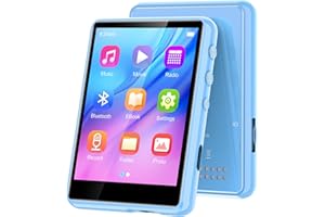 64GB MP3 Player with Bluetooth 5.3, ZAQE 2.4 inch Full Touchscreen Portable Music Player HiFi Lossless Digital Audio Player with Speaker, FM Radio, E-Book, Support up to 128GB