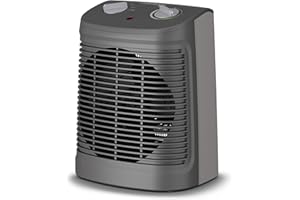 Rowenta Comfort Compact - Calefactor bajo consumo 2000 W, 2 velocidades, termostato mecánico función anti-heladas, Silence 44 dBA, modo Eco, ventilador aire frío, fácil transporte, SO2320