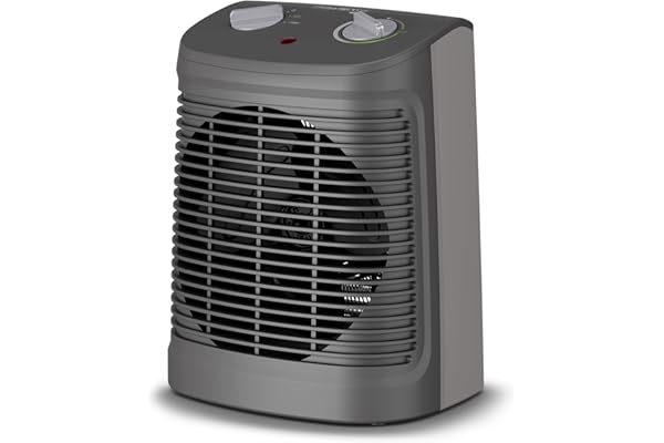 Rowenta Comfort Compact - Calefactor bajo consumo 2000 W, 2 velocidades, termostato mecánico función anti-heladas, Silence 44 dBA, modo Eco, ventilador aire frío, fácil transporte, SO2320