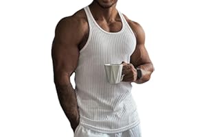 YUUMIN Uomo Canottiera per Palestra Asciugatura Rapida Sportivo Tank Top Bodybuilding T-Shirt Maglia Muscolo Formazione Veste Canotte