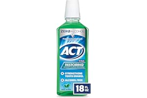 ACT Restoring Anticavity Fluoride Mint Burst Mouthwash 18 Ounce Helps Freshen Breath & Strengthen Tooth Enamel to Prevent Tooth Decay & Cavities