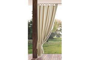Eurofirany GARDEN Tenda de Esterni con Passanti - 1 Pezzo. Tende impermeabili per Terazze, Tenda per Gazebo Pergolata Patio Balcone, Protezione Solare e Privacy, 155x220 cm, Beige Chiaro