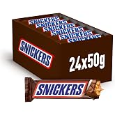 Snickers Milk Chocolate Bar, Peanut Cream, Caramel and Peanuts, 24x50g