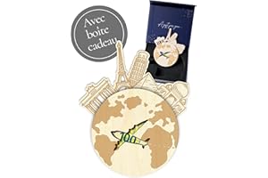 JOLI COON JoliCoon Globe Cadeau d'argent Voyage - Carte du Monde - Caisse de Voyage Vacances