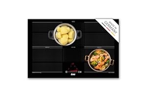 ELAG 4-Zonen Induktionskochfeld EX-500 mit Flexzonen (Made in Germany - autark - 80 cm Einbau- Kochfeld Induktion - inkl. Rahmen - Touch-Bedienung - Booster)