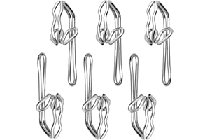 ASIWUJING Curtain Hooks Metal Curtain Header Tape Drapery Hooks for curtains 2.9x1.2cm (100 Pack silver)…