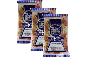 GENERIC Heera Far Far Star Sticks (200gram) (Pack of 3) - Tasty Wheat Snacks for Frying – Vegan - Uncooked Crunchy - Bhungra - Snack
