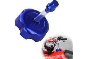 JIAYAN Fuel Cap CNC Billet Gas Tank Cap with Anti-Leak Vent Tube Fits for 50cc 70cc 90cc 110cc 125cc Coolster TaoTao Kazuma Sunl JCL Roketa ATV Quad 4 Wheeler-Gold
