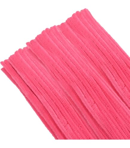 Lot De 200 Tiges Chenille (Cure-pipes) Rose Pâle 6mm X 300mm - Loisirs Créatifs, Bricolage, Décoration - 8