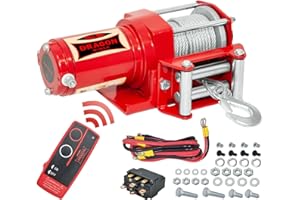 Dragon Winch Treuil électrique série Maverick 2500 lbs (1133 kg), 12V avec câble en acier 10m pour Charrues, Quads, ATV, UTV | incl. télécommande sans fil + accessoires treuil