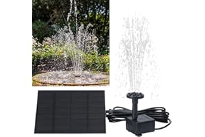 CRGANGZY 200L/H Solar Panel for Water Pump Kits with 6 Nozzles 7V 1.5W PET Solar Panel For Outdoor Waterfall Aquarium Fish Tank Fountain Garden Pool Pond Bird Bath Lawn Decor