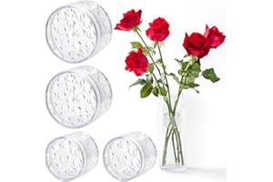 BAILTOUK 6 Pièces Supports de Tige en Spirale Ikebana, Ronde Twister de Bouquet, Support de Tige Fleur Réutilisable Bricolage Porte-Tiges Séparateur de Fleurs pour Bouquets Fixes (Transparent, 2 Tailles)