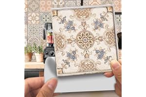 HORIWE 6x6 Inches Tile Stickers 20pc Backsplash PVC Waterproof Oil Proof Self Adhesive DIY Kitchen Bathroom New Wall Stickers Home Decor 15x15