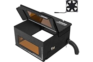 LEUKOLES Boîte d'Enfermement ATOMSTACK FB2 pour Machine à Gravure Laser, Couverture de Protection Pliante et Incendie-Proof pour Découpeur Laser, Isolation de la Fumée et de l'Odeur (FB2)